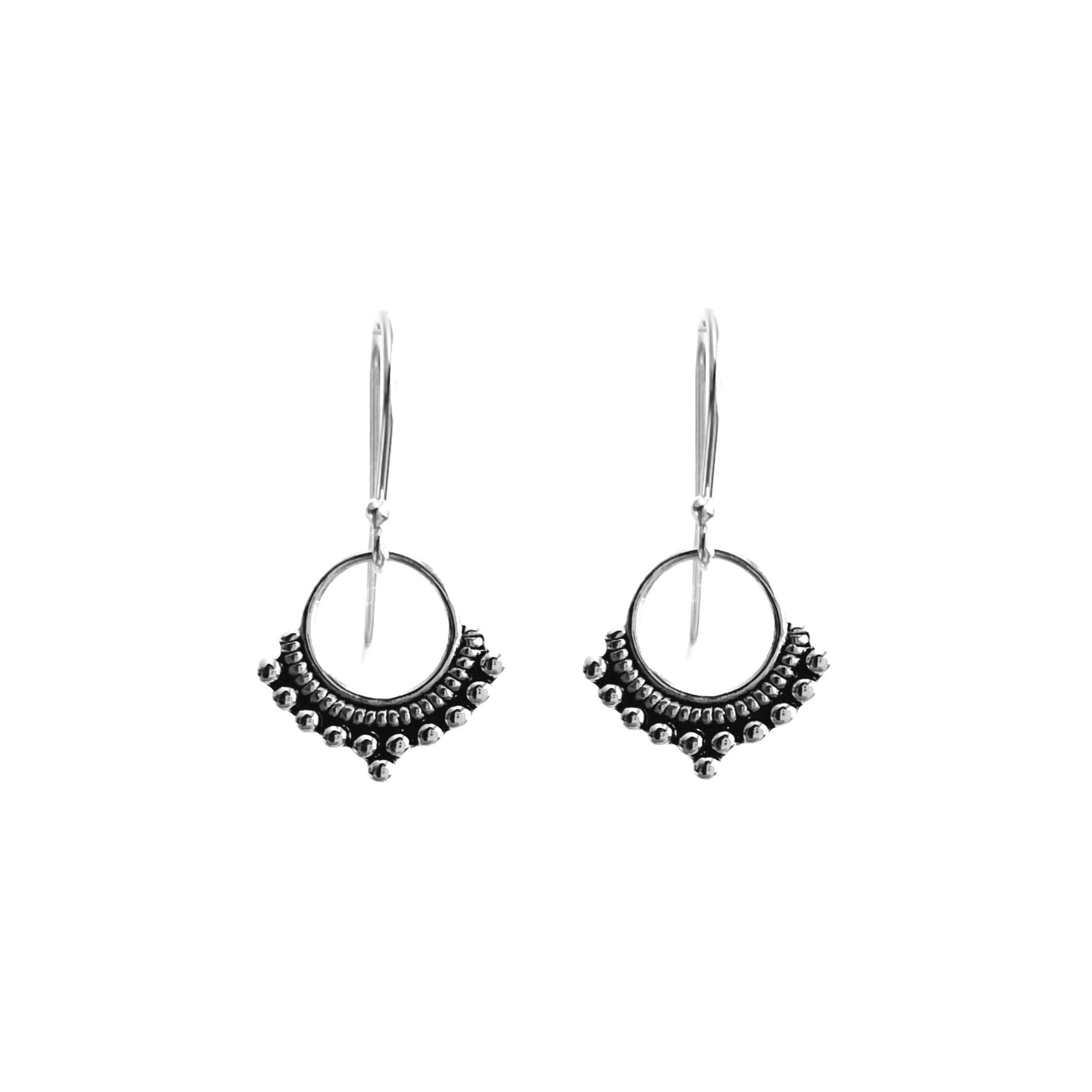 Kai Beaded Oxidised Earring - Silver/Gold