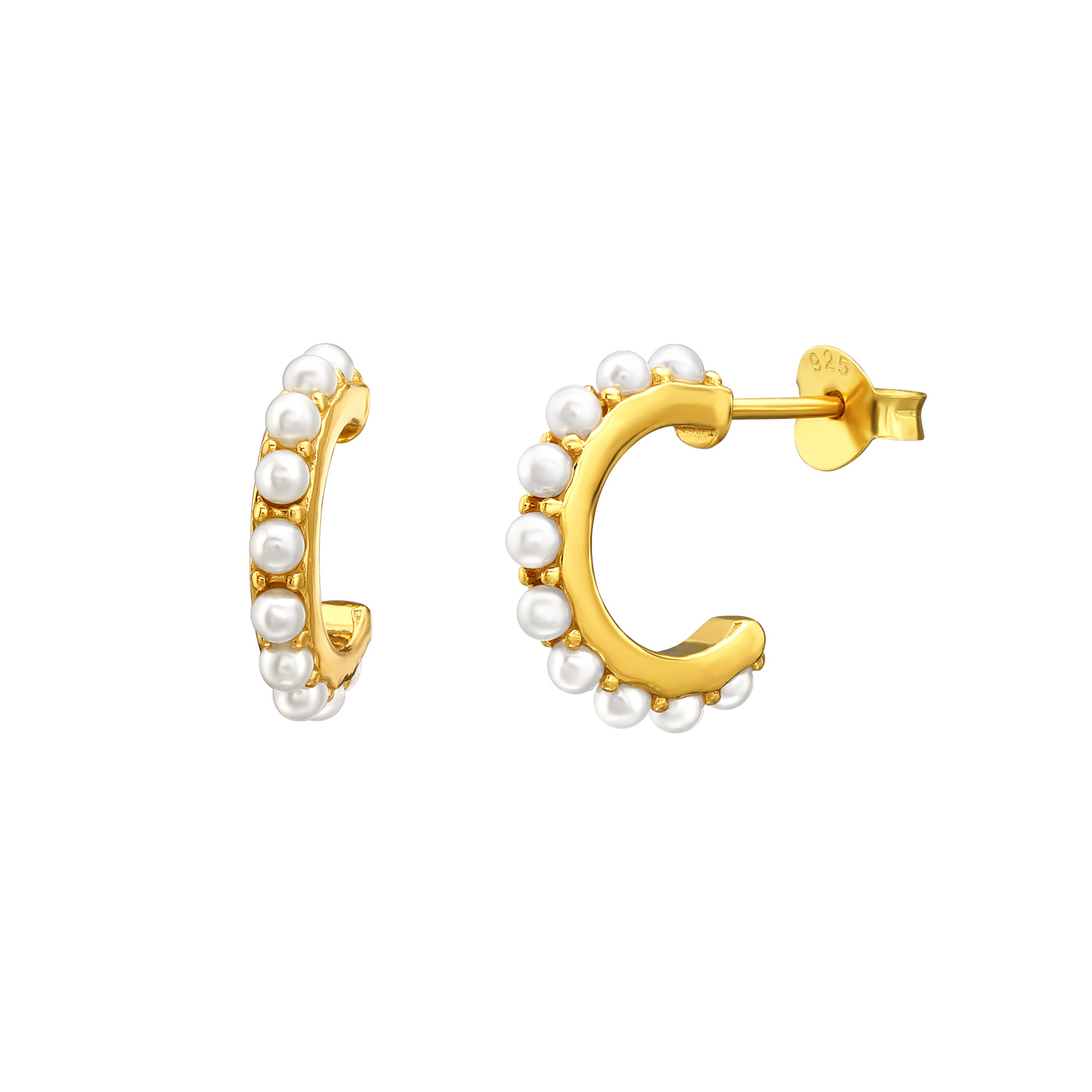 Pearl Open Hoop Studs