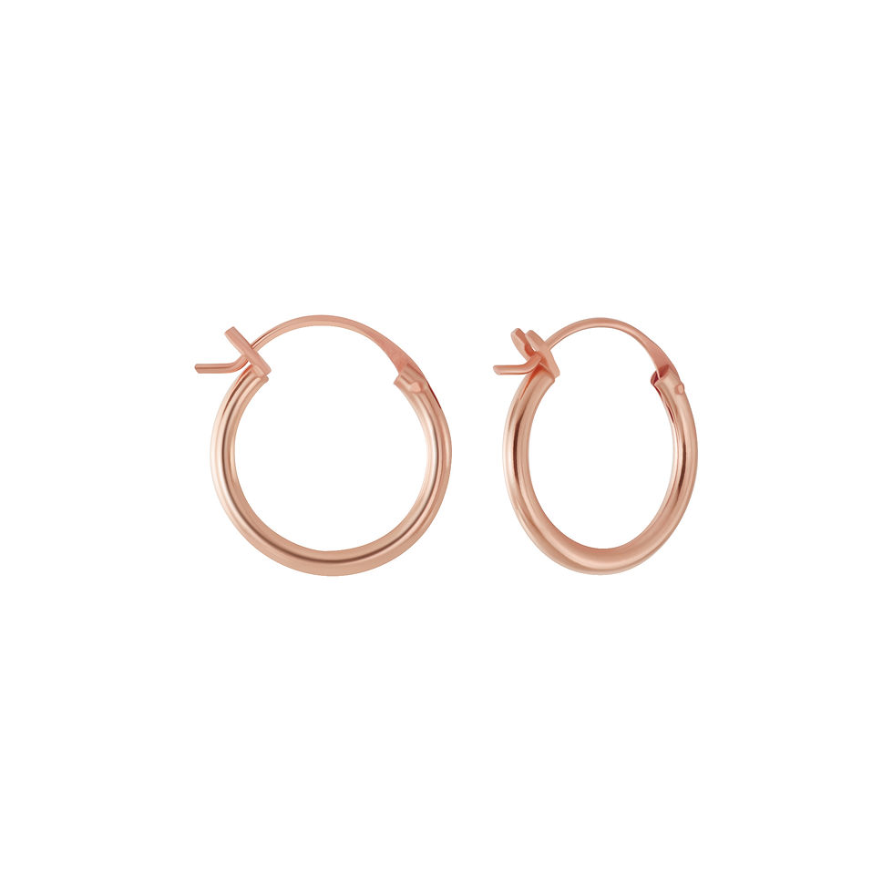 French Lock Hoops - Rose Gold