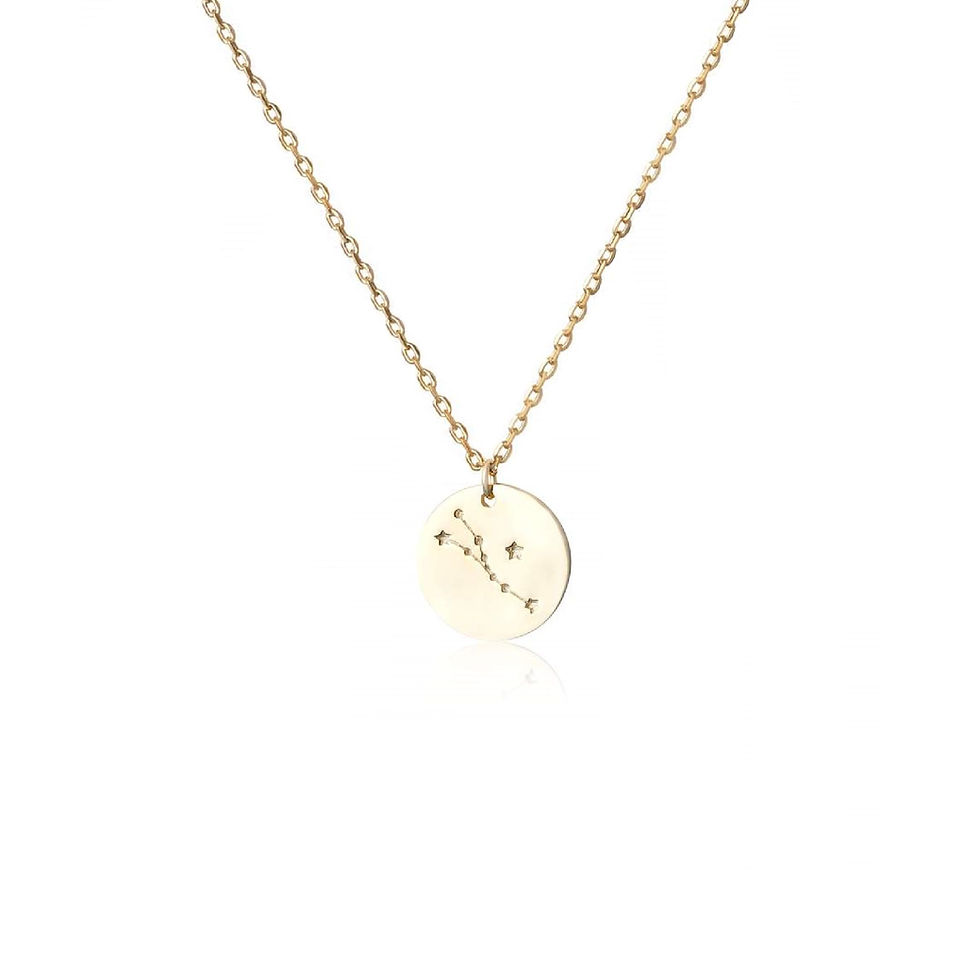 Thumbnail: Zodiac Constellation Charm Necklace - Gold