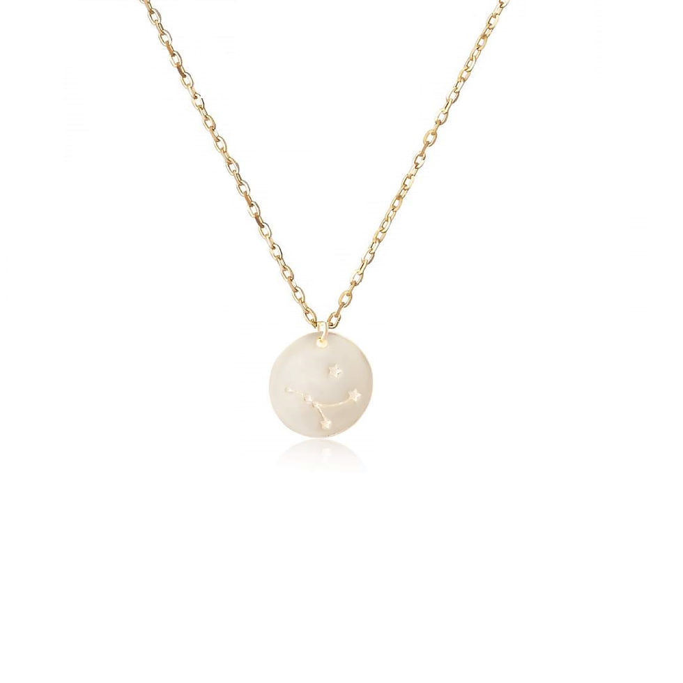 Thumbnail: Zodiac Constellation Charm Necklace - Gold