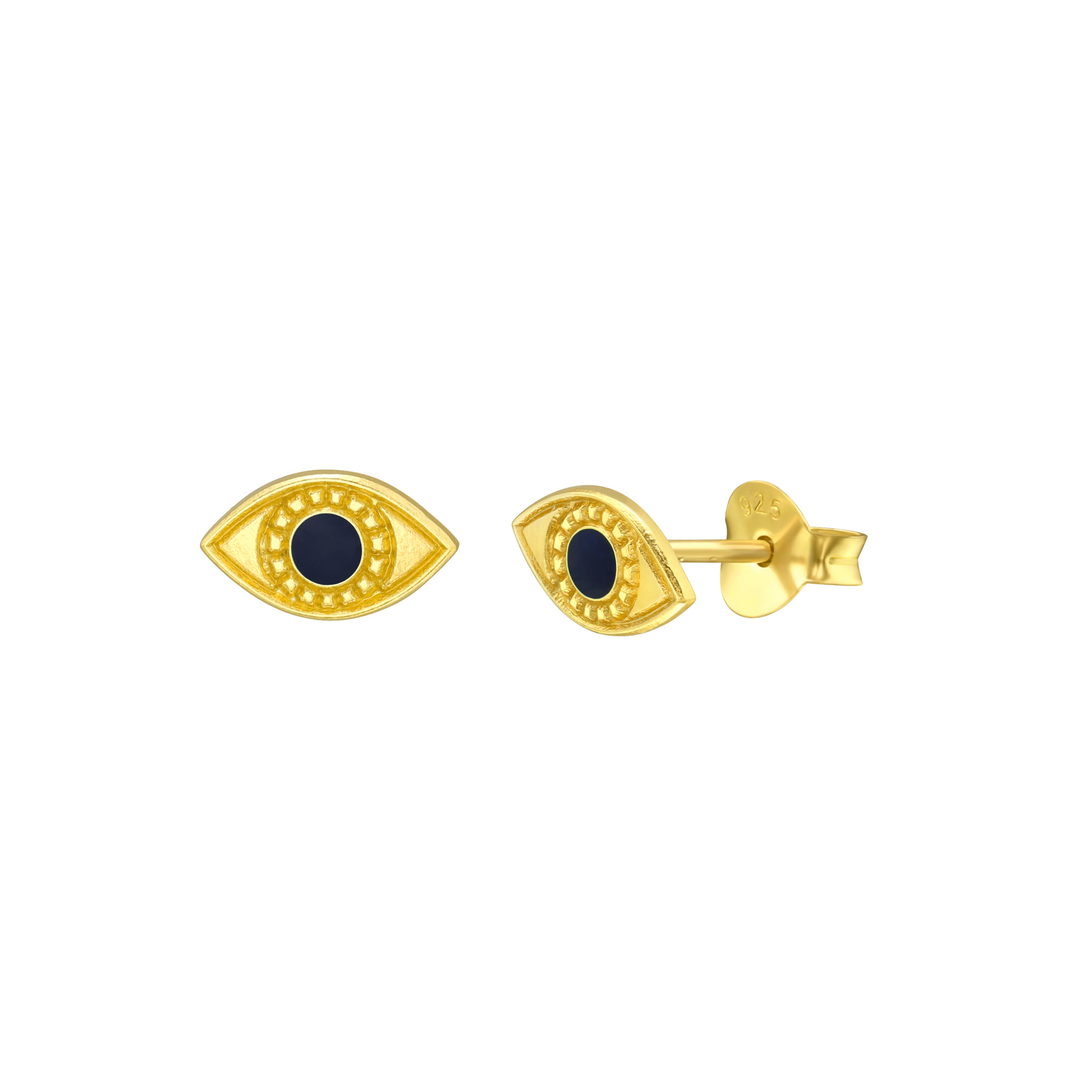 Evil Eye Stud Earrings - Gold