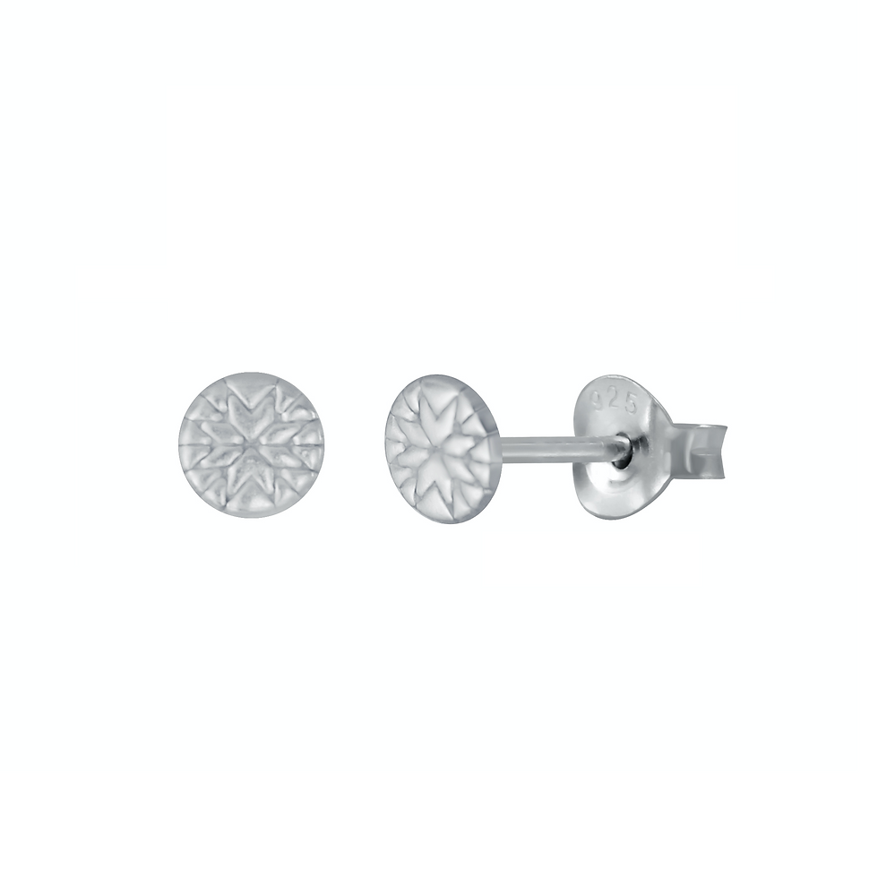 Thumbnail: Chloe Disc Stud Earrings - Gold / Silver