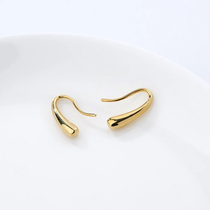 Thumbnail: Dainty Water Droplet Earrings