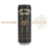 Black New York Honey Mojito Spritzer can with water droplets, gold Statue of Liberty design, and honeycomb graphics.