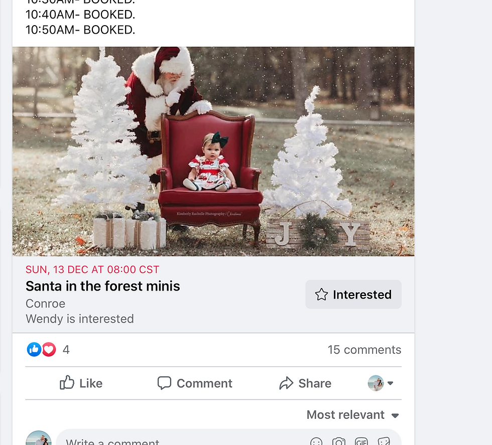 Theft of my image for booking 12 clients for Christmas sessions