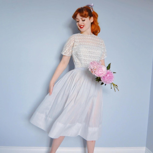 green emerald velvet dress Vintage 1950s Floral Rose Cotton Dress