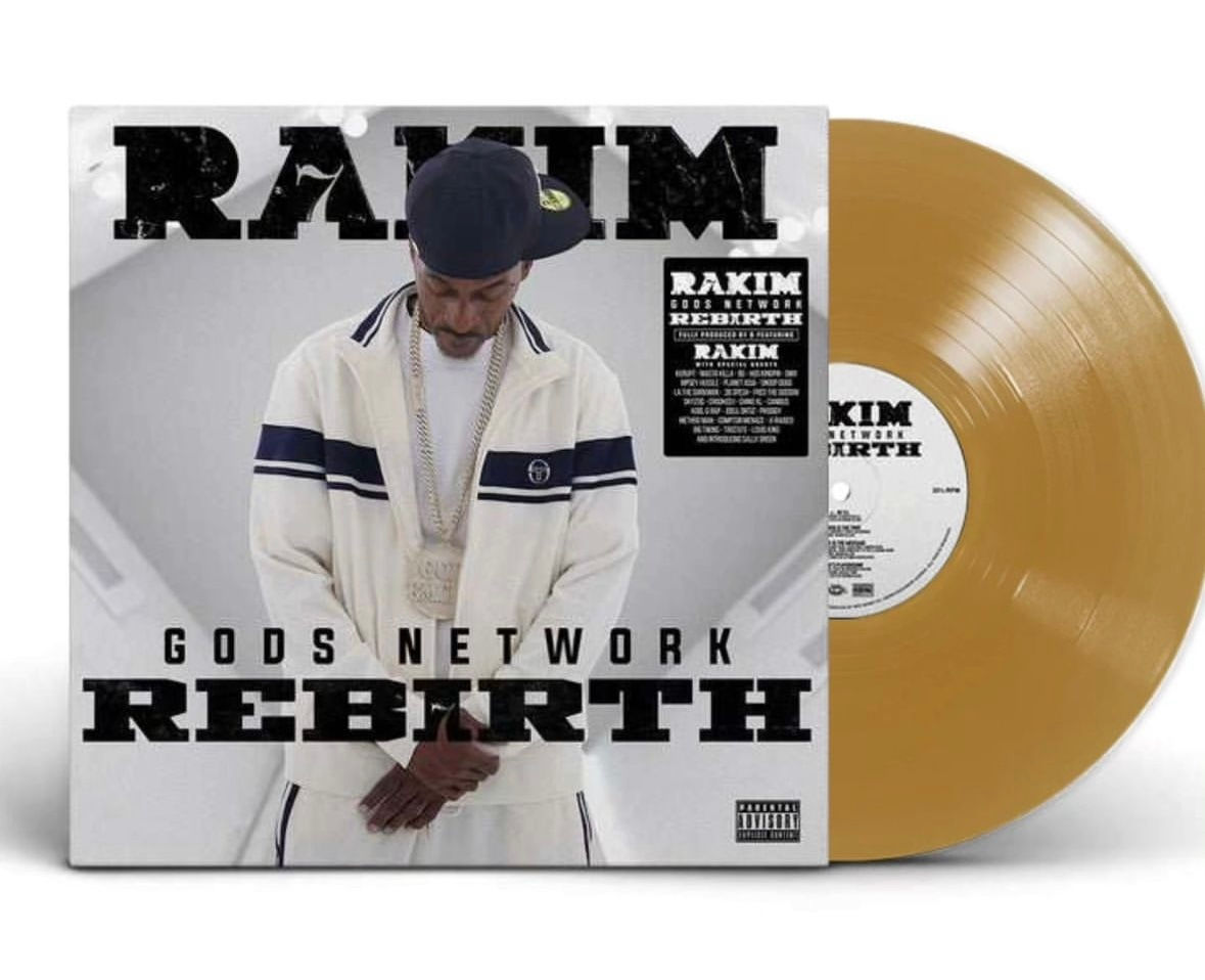 RAKIM - "GODS NETWORK Reb7rth" - Autographed - Limited Gold Vinyl Bundle