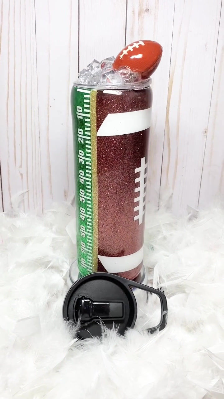 Thumbnail: It's Game Day Y'All 20oz Skinny Glitter Tumbler