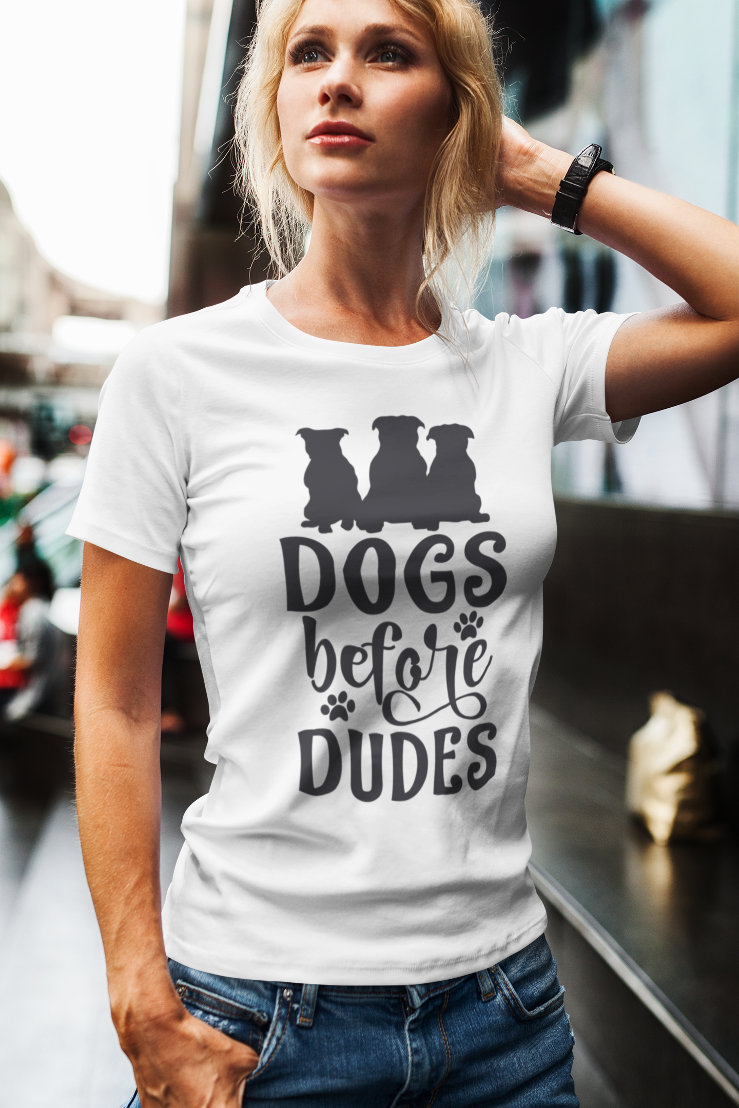 Dogs Before Dudes Shirt - Funny Dog Mom Shirt - Dog lover