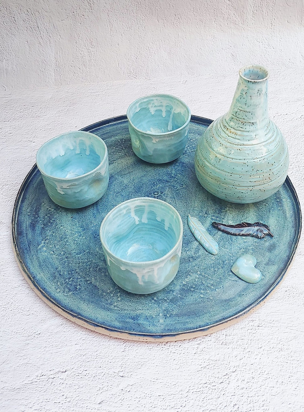 Thumbnail: Turquoise Stoneware Vase