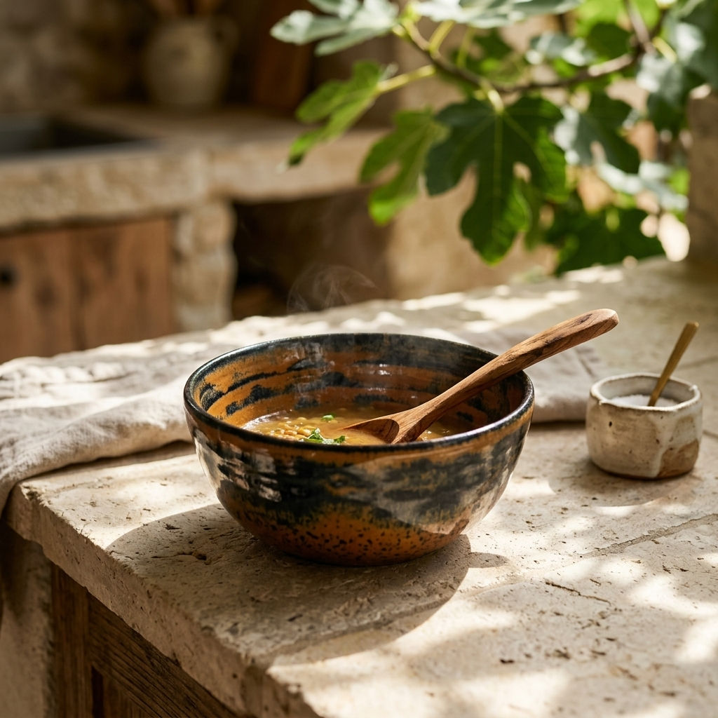 Golden Ash Soup Bowl