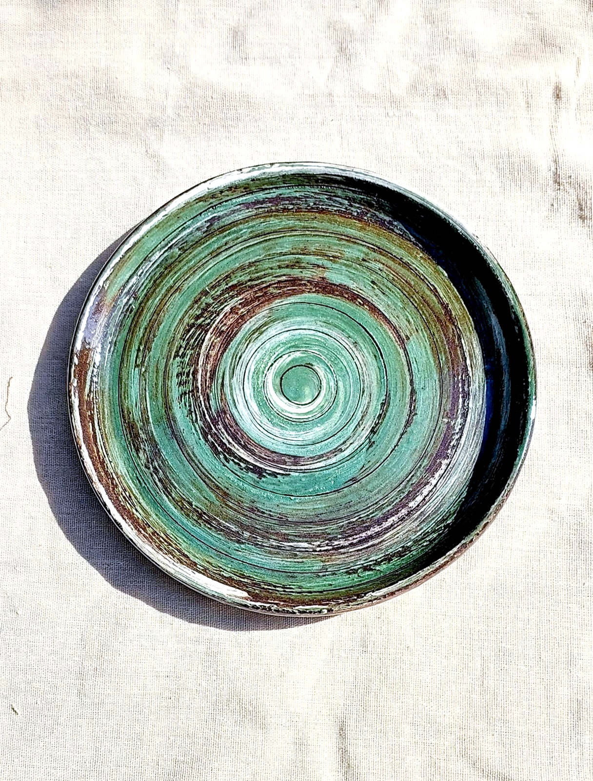 Verdigris Spiral Bowl