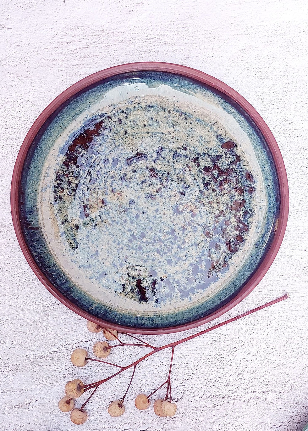 Crater Glaze Serving Plate