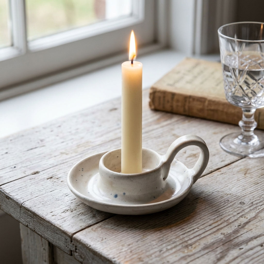 Ivory Loop Candle Holder