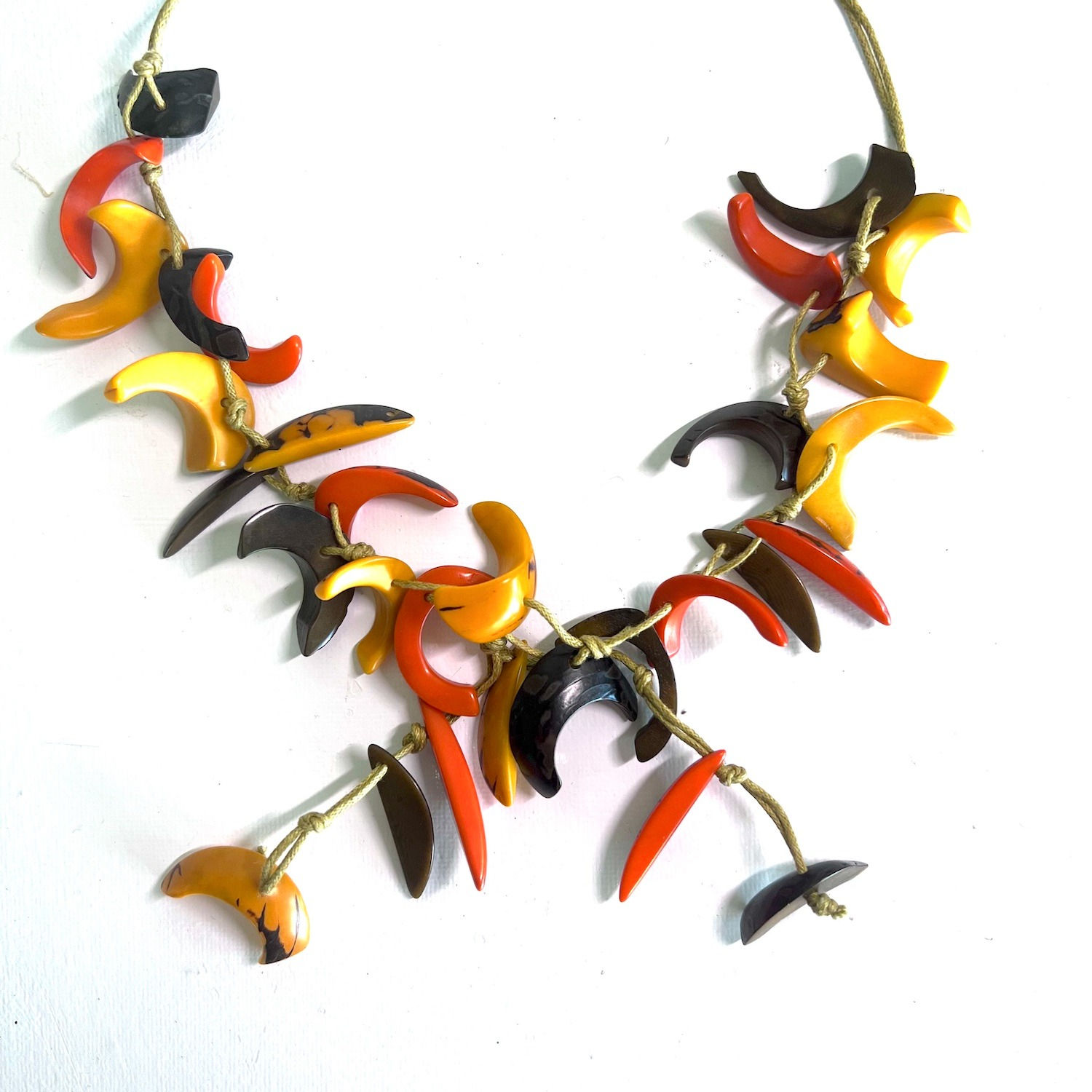 Amazon Tagua Necklace - Autumn Leaves