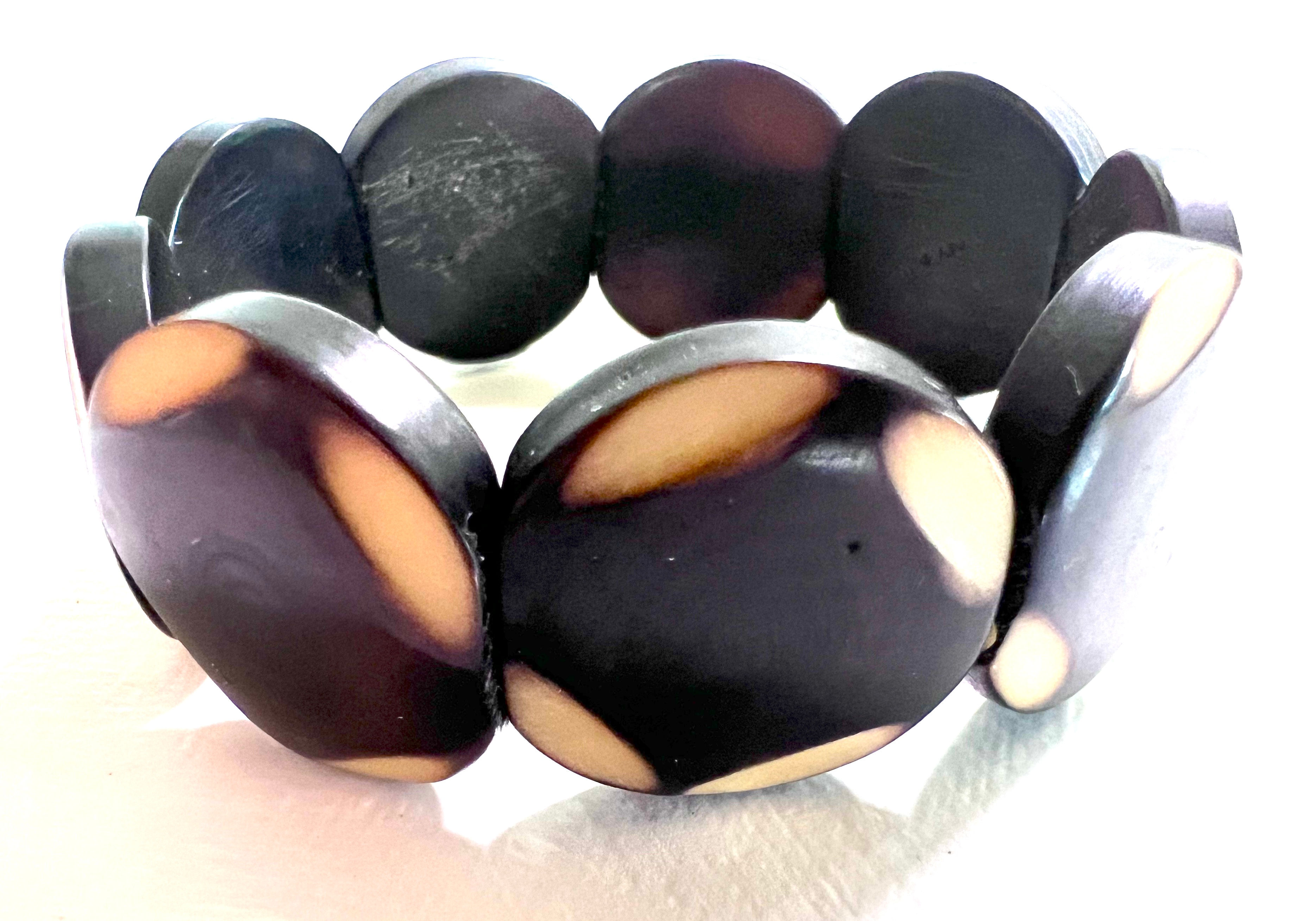 Tagua Carved Disc Bracelet