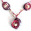 Thumbnail: Tagua Eyes with Acai Seeds Necklace - Red