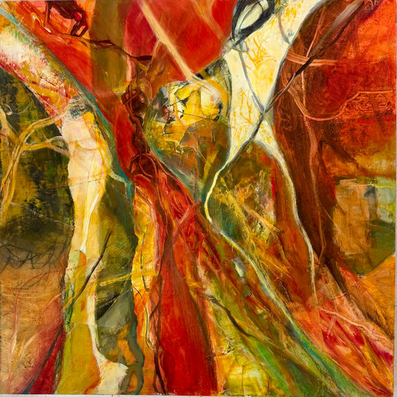 "Asthenosphere" 24" x24" oil on panel