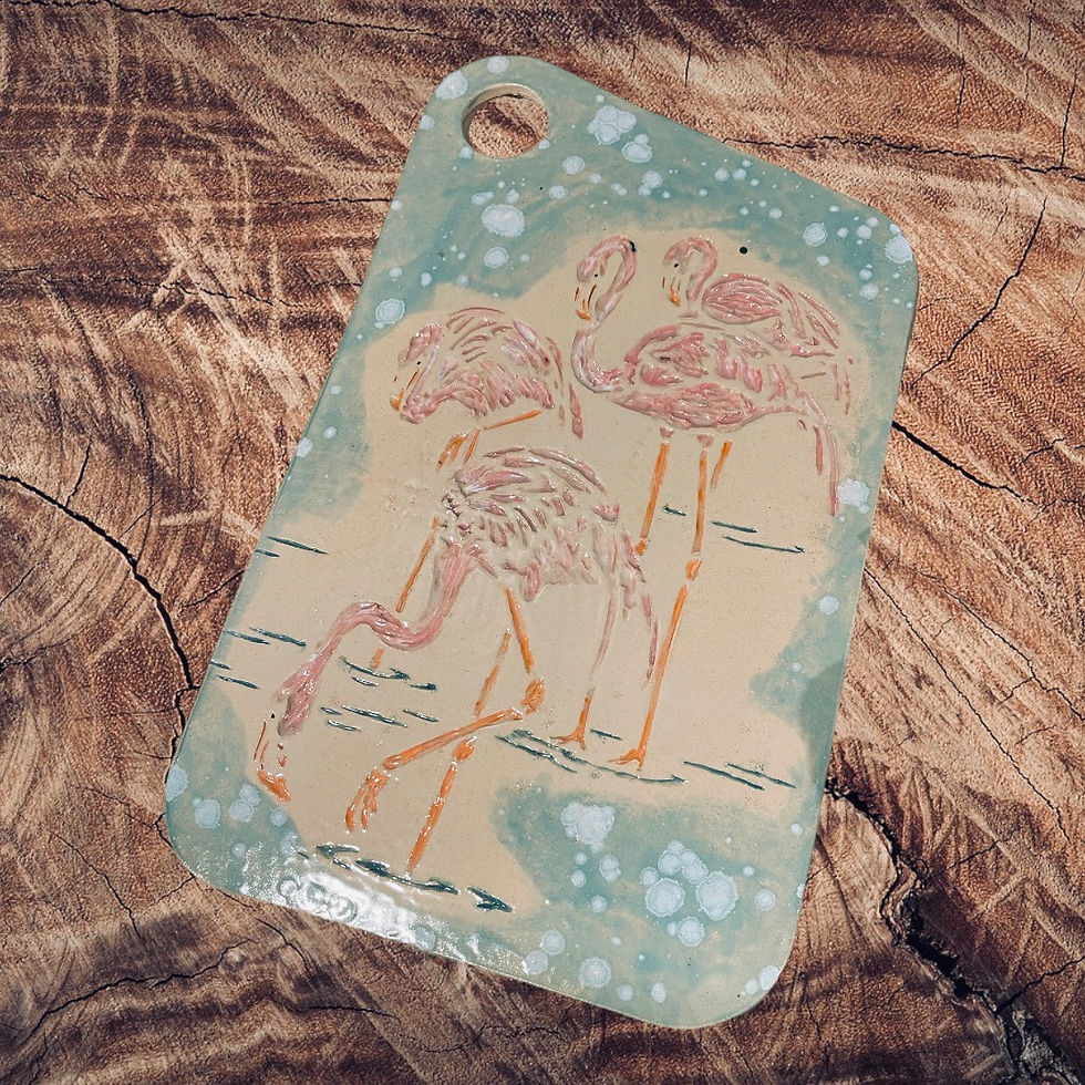 Flamingo charcuterie board