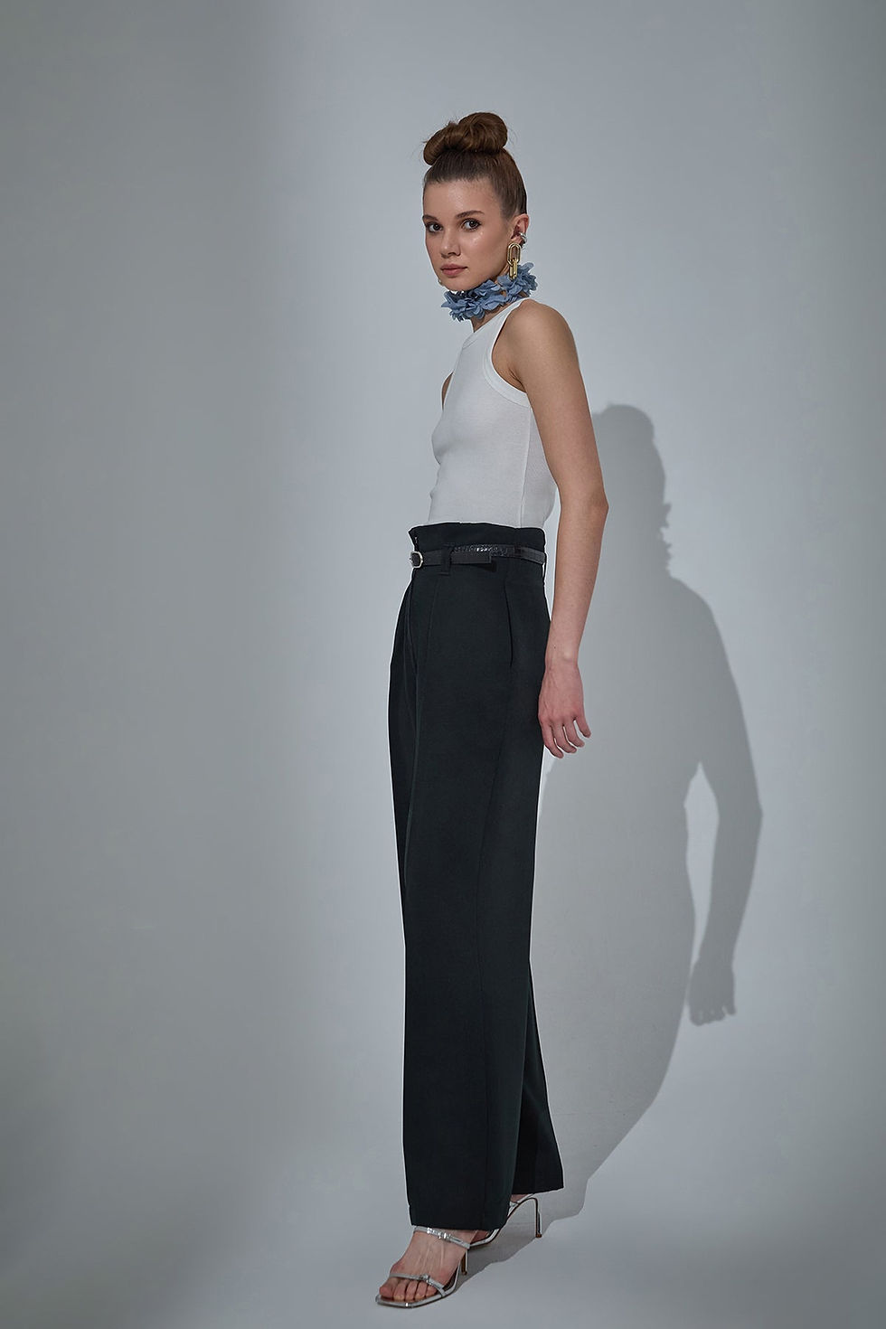 Küçük resim: Kemerli Pantolon Siyah