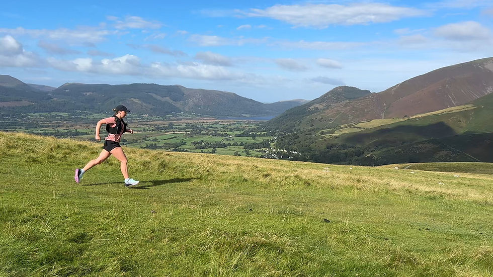 Downhill running technique session with Hayley