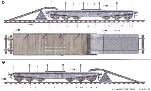 Miniatura: TRUMPETER -TRU00221 - Vagão plataforma pesada tipo SSyms 80 - 1/35 - NOVIDADE!