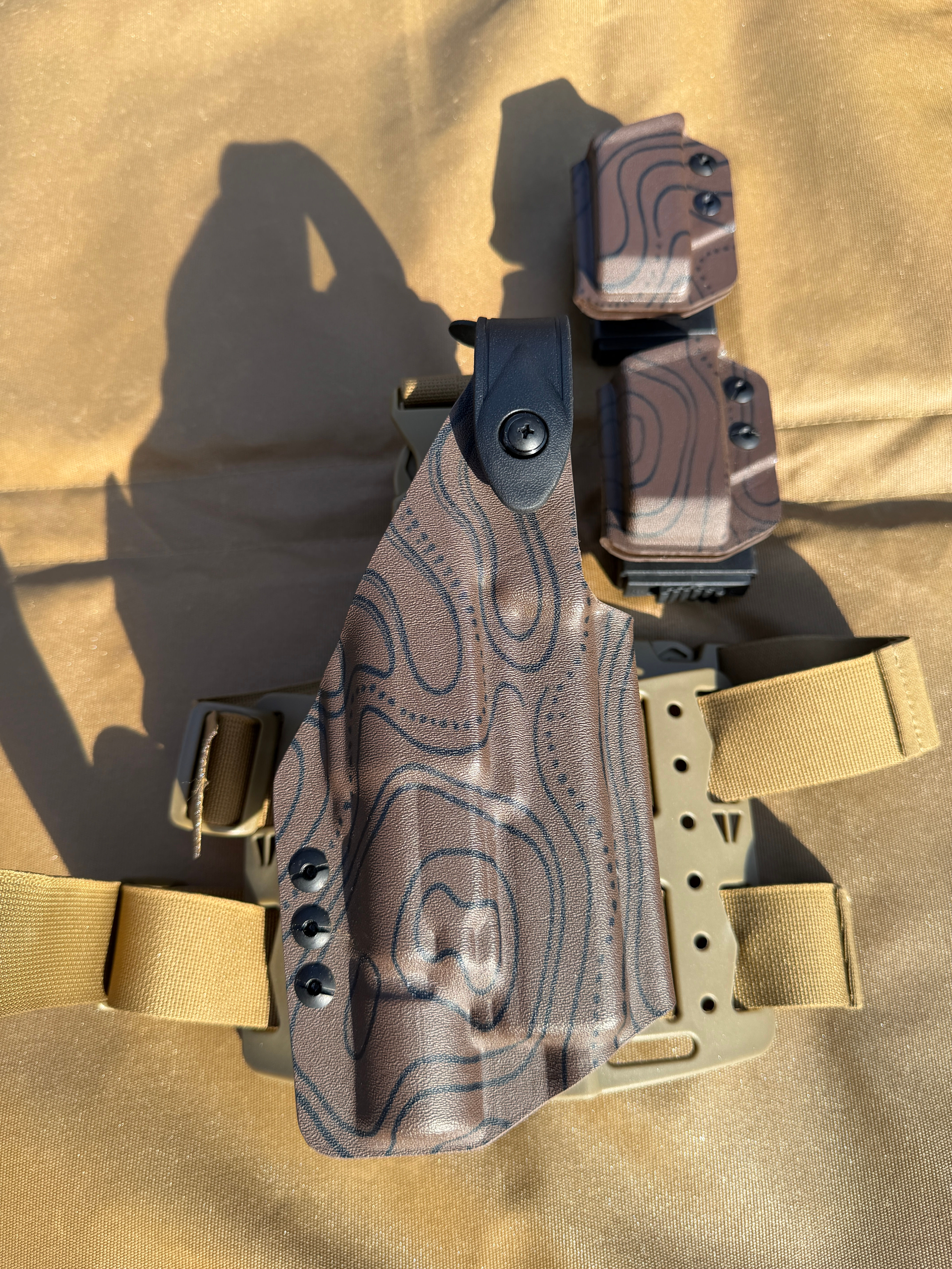 Glock X300 Brown Topo Tek-Lok QD + 2 Mag Drop-Leg Combo