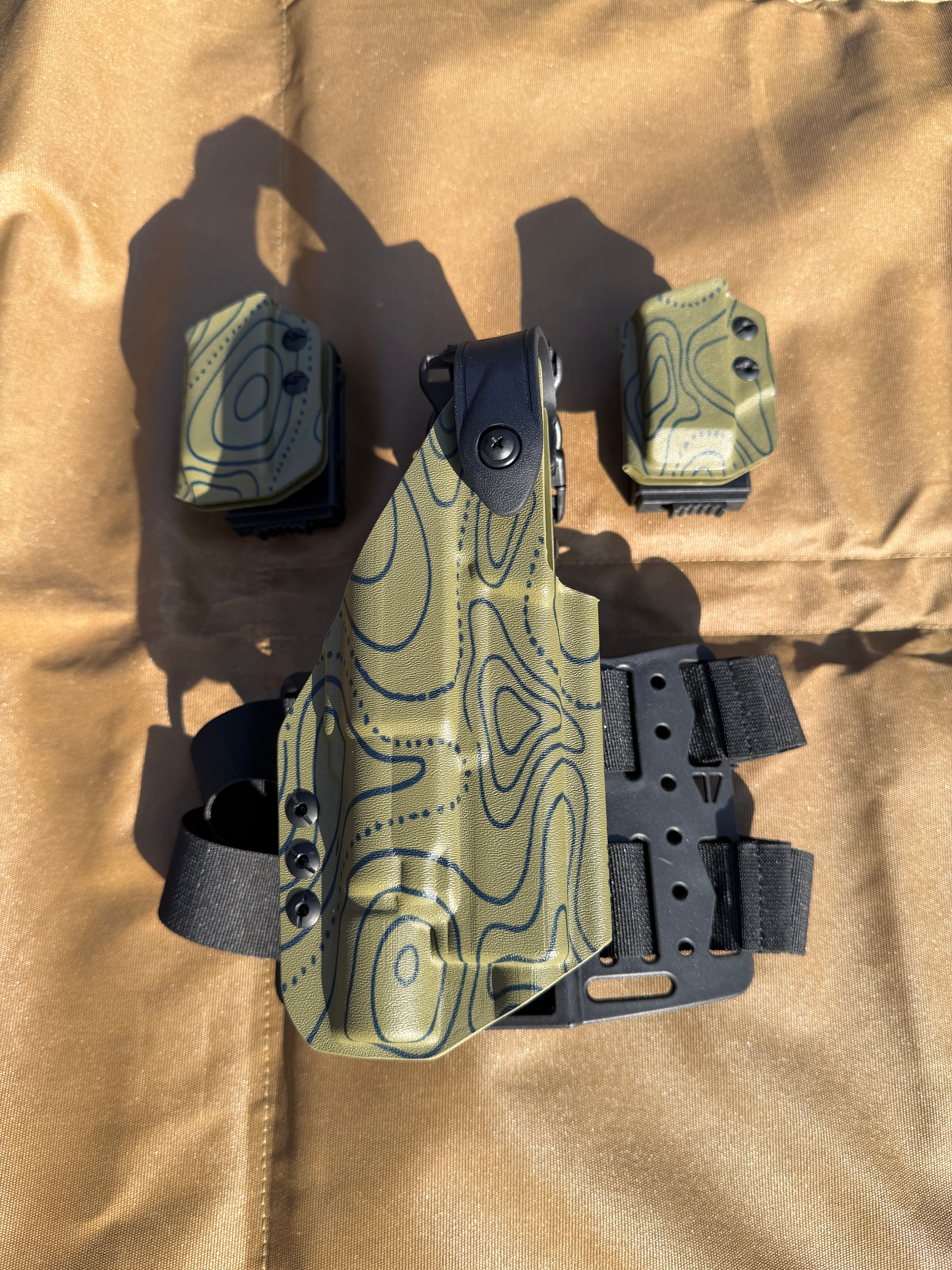 Glock X300 OD Green Topo Tek-Lok QD + 2 Mag Drop-Leg Combo