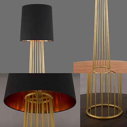 Thumbnail: Cage floor lamp
