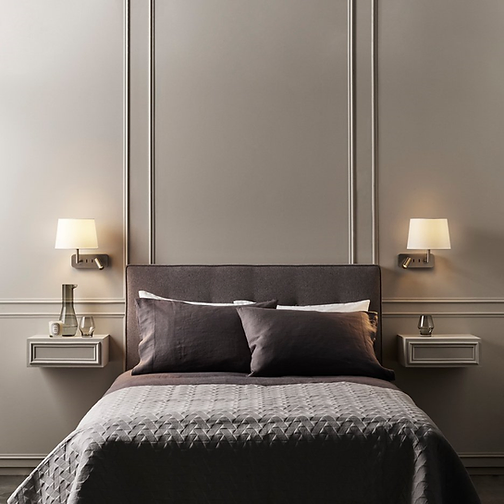 Thumbnail: Side by Side 9W LED Bed Wall Light in Matt Black