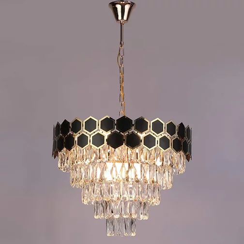 Thumbnail: Gold & Black Crystal Chandelier