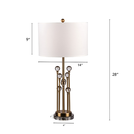 Thumbnail: Crystal with Shade Table Lamp