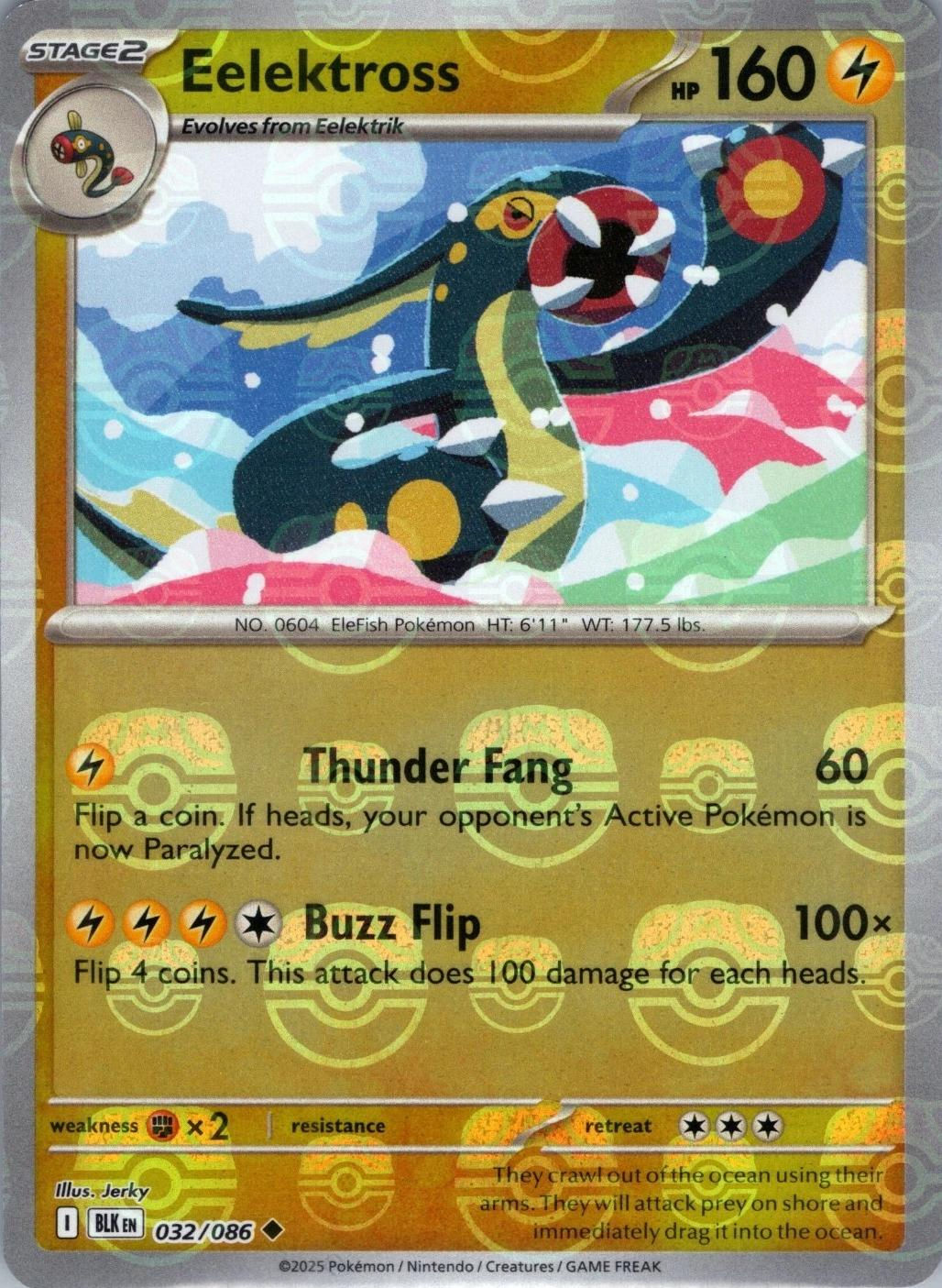 Eelektross - 032/086 Uncommon MASTERBALL REVERSE HOLO