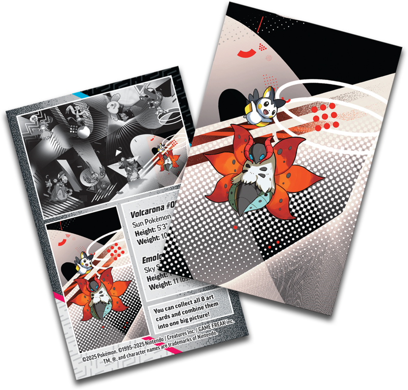 Miniatura: Mini Lata Black Bolt and White Flare - Volcarona + Emolga