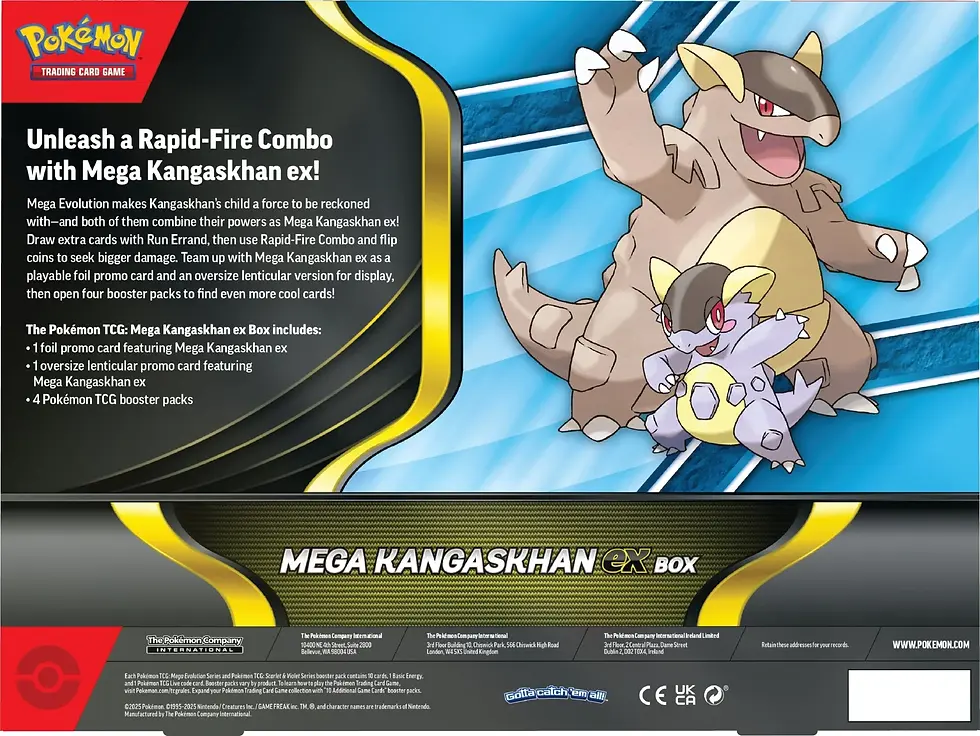 Miniatura: Caja Mega Kangaskhan Ex - 4 sobres + carta promo + Jumbo 3D