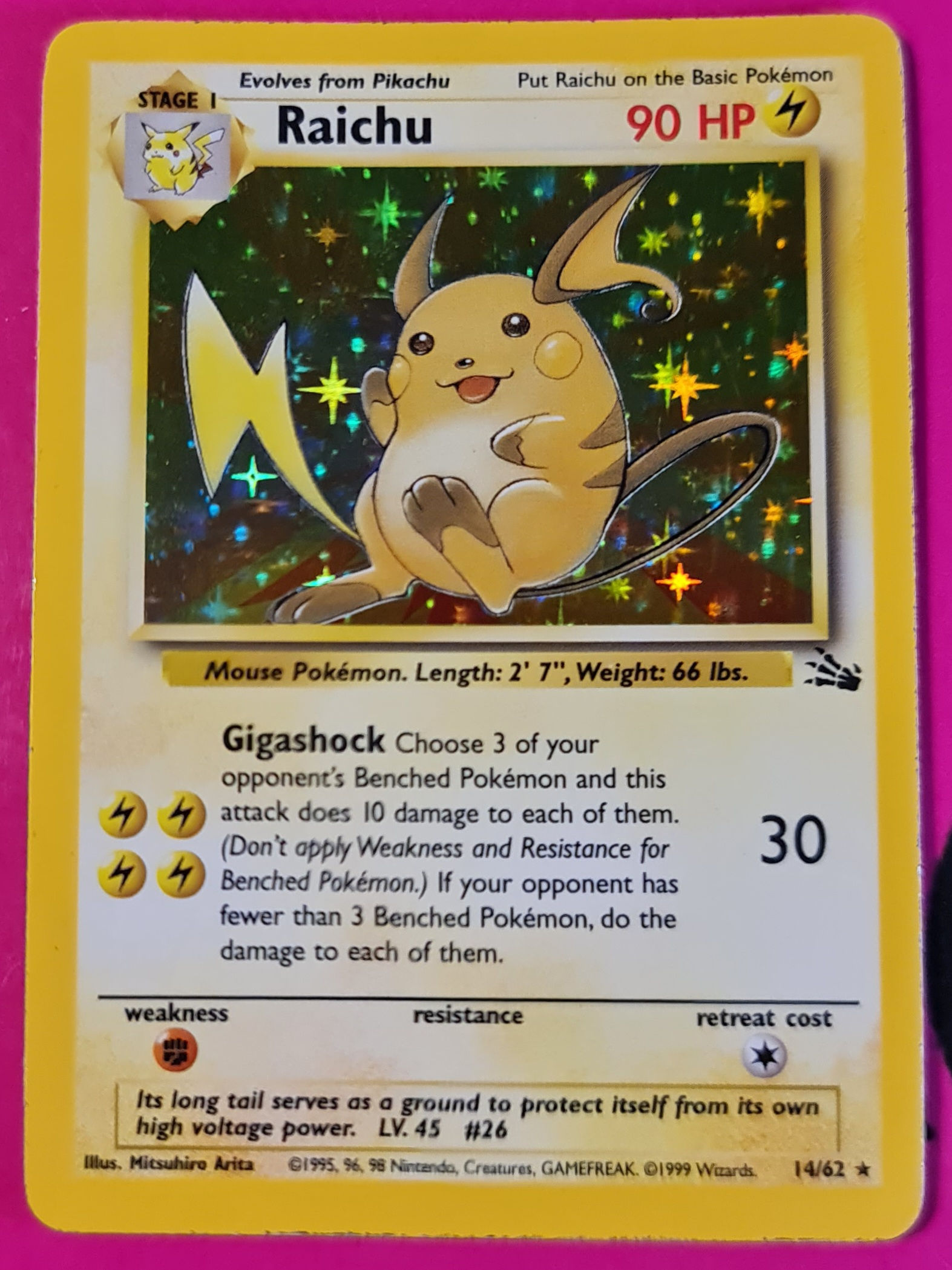 Raichu - 14/62 - Holo Unlimited