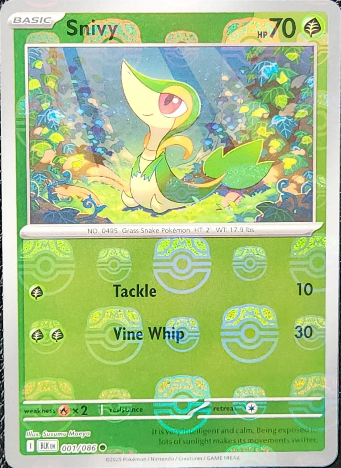 Snivy - 001/086 Common MASTERBALL REVERSE HOLO