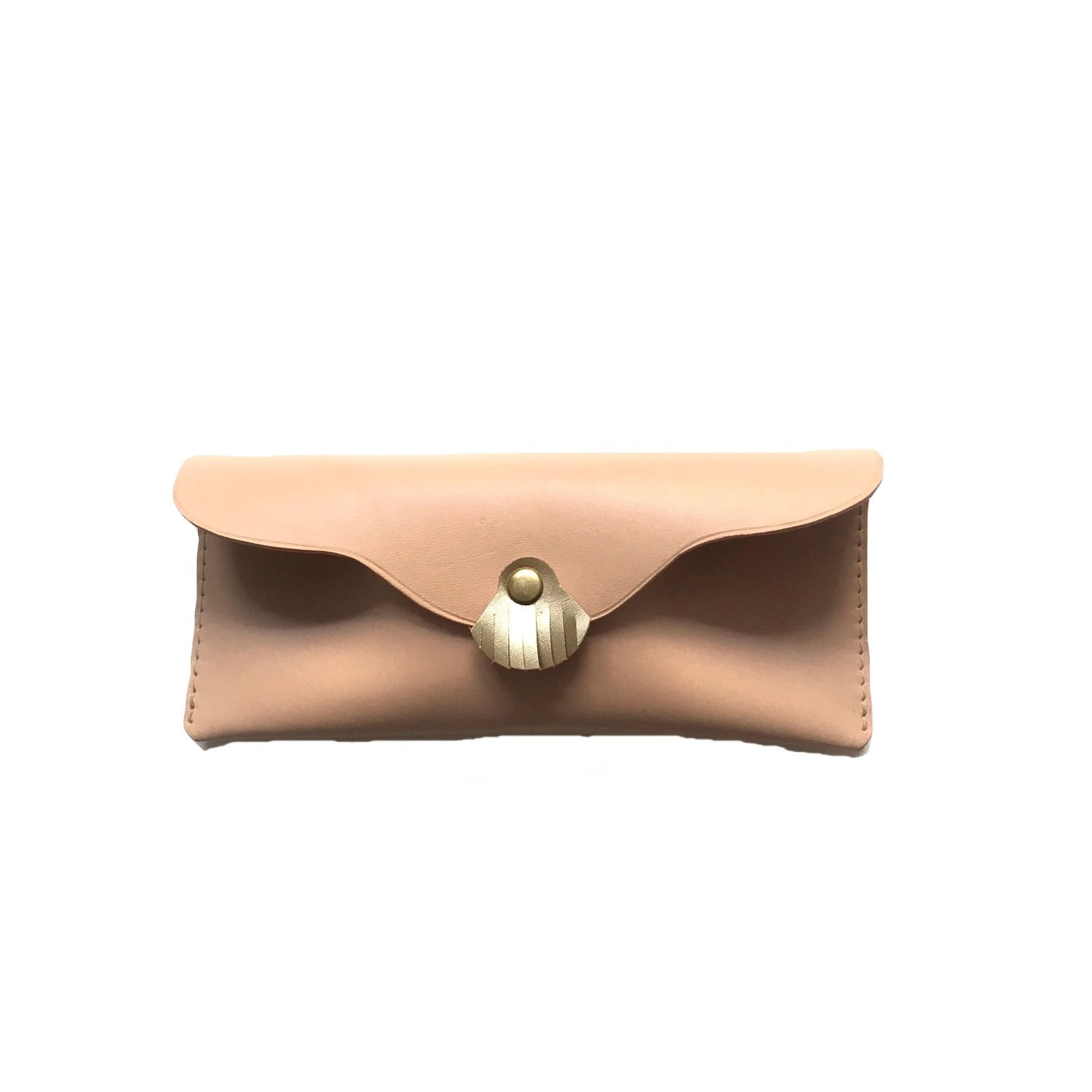  Étui à  lunettes frangé nude 