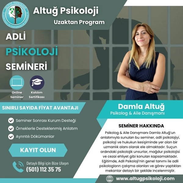 Adli Psikoloji Uzaktan Seminer Programı