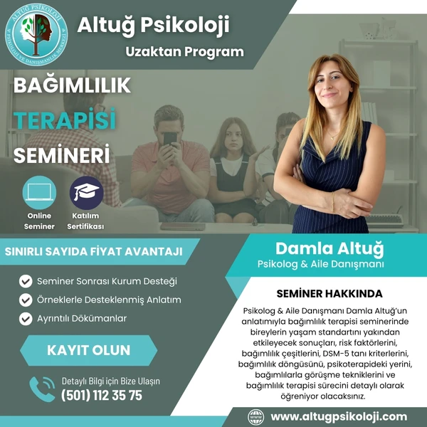 Bağımlılık Terapisi Uzaktan Seminer Programı