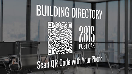 InforCenter QR Code Virtual Building Directory Clear Window Decals
