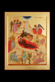 Nativité, selon un modèle russe du XVe siècle