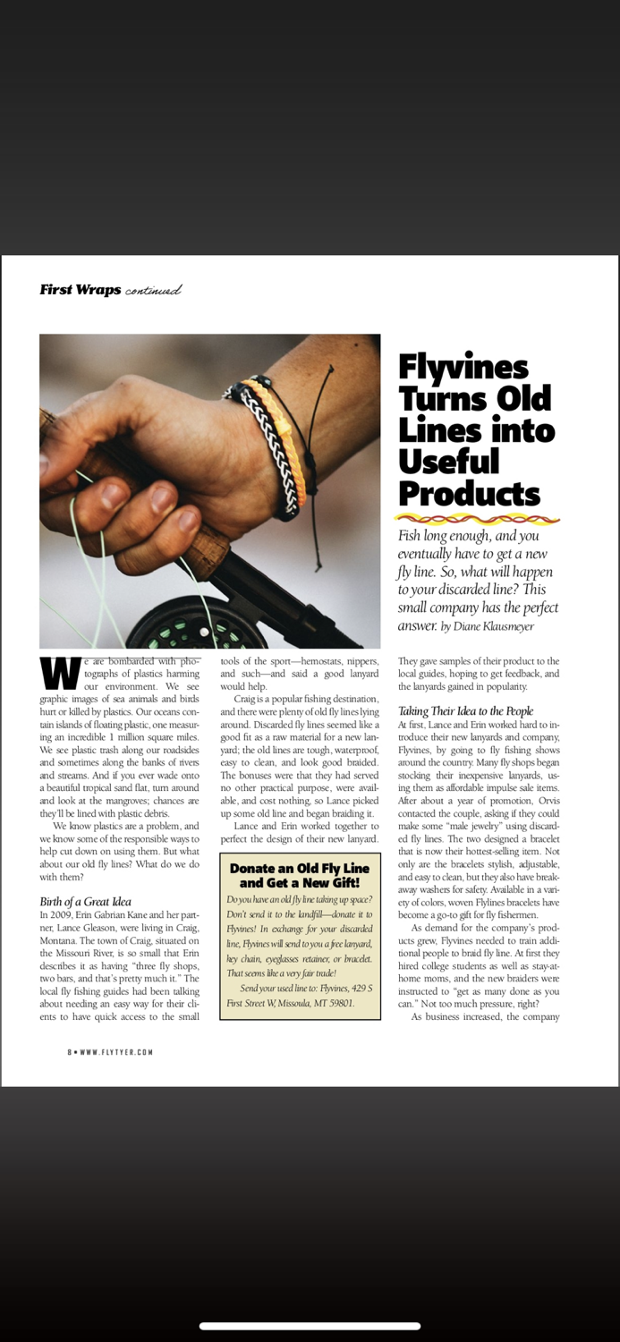 Recycle old fly lines content media