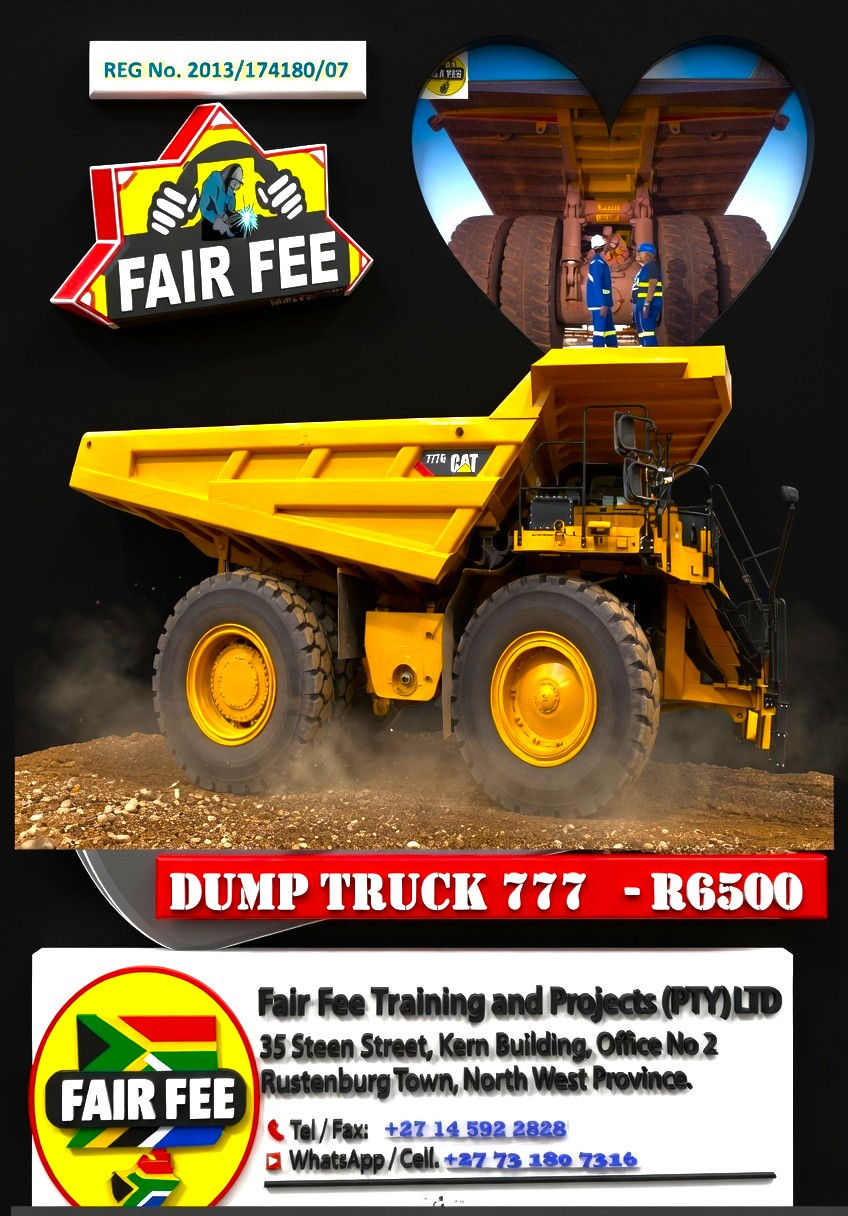 777 DUMP TRUCK OPERATOR CERTIFICATE