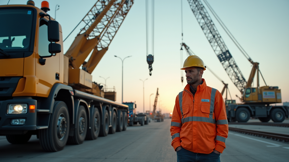 Eye-level view of a training session for crane operators