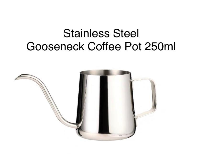 Stainless Steel Gooseneck / Long Spout Drip Pour Over Coffee Pot ~ 250ml / 350ml