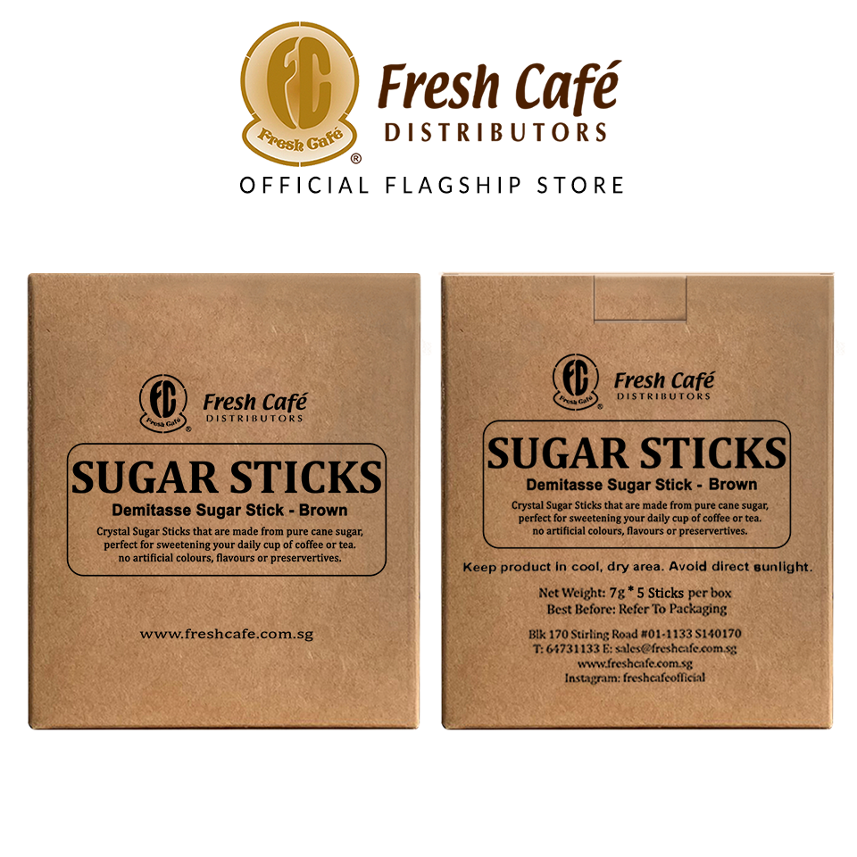 Thumbnail: Demitasse Sugar Sticks Brown 7g - Individual Wrapped, 10s