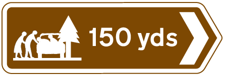 dogging 150 yards sign