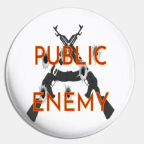 TEE PUBLIC GRID public enemy pin badge